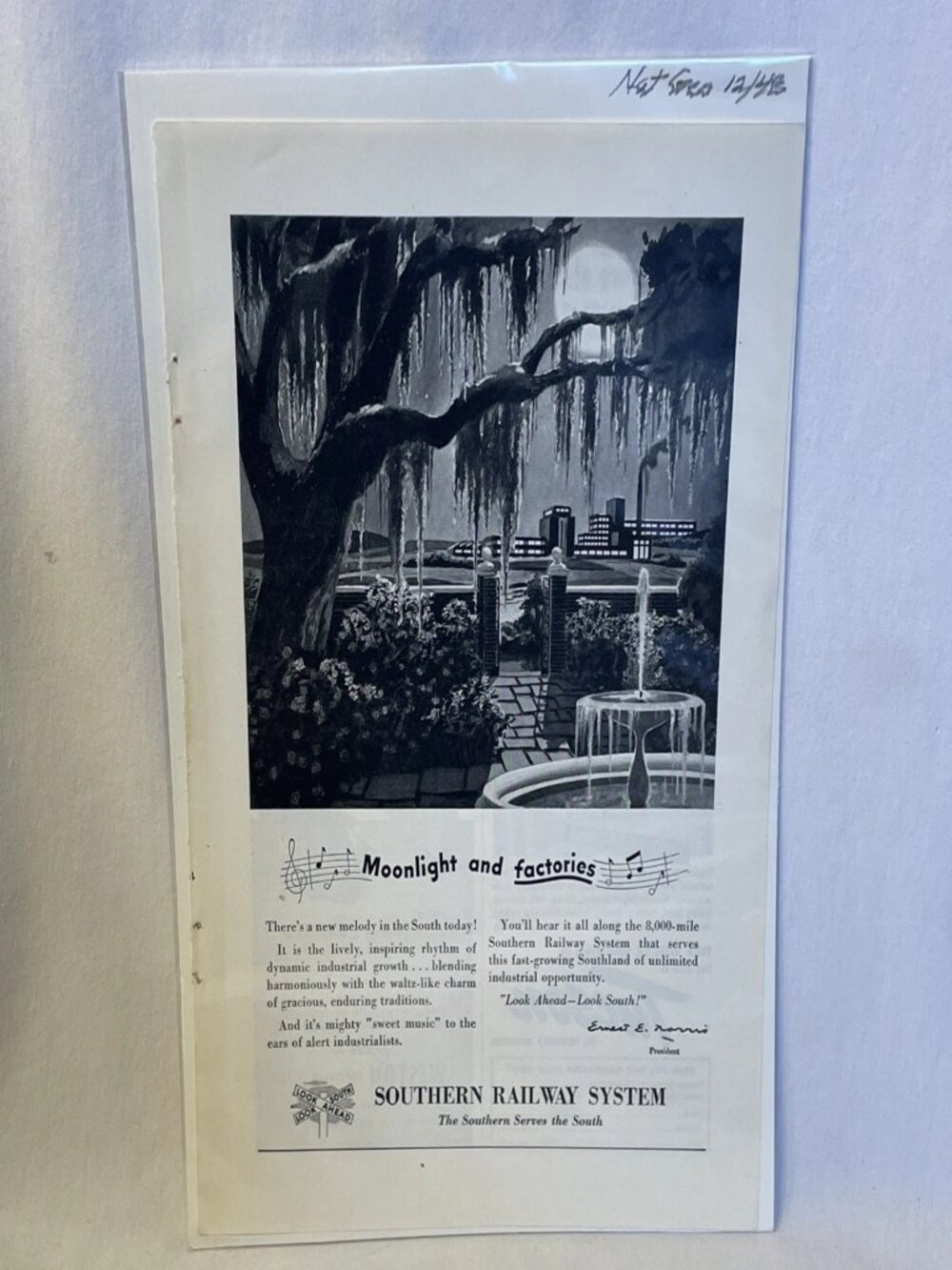 1948 Southern Railway Vintage Print Ad Moonlight Factories National Geographic - Picture 9 of 10